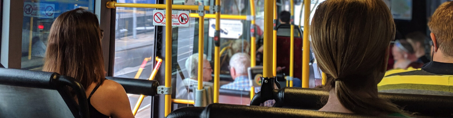 People sitting on a bus