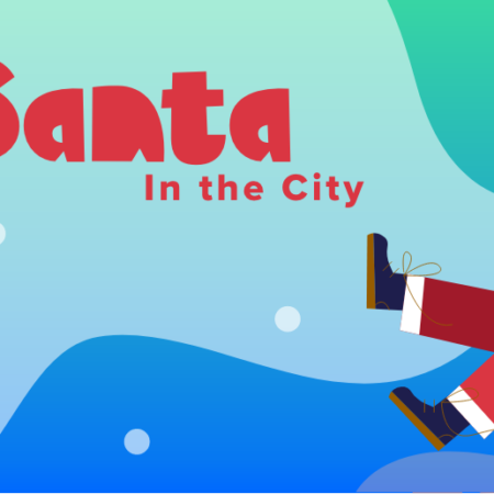 Illustration of Santa with a megaphone