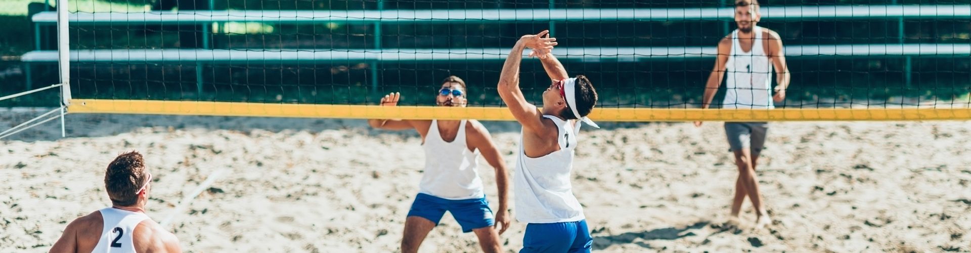 Beach Volleyball Players during Game